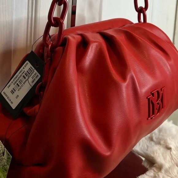 BADGLEY MISCHKA LOGO CROSSBODY BAG RED NEW WITH TAGS - Picture 1 of 14